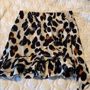Cheetah print wrap skirt